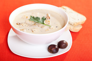 Chestnut cream soup