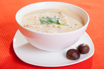 Chestnut cream soup