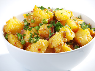 Potatos with sesame and cilantro