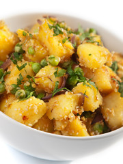 Potatos with sesame and cilantro