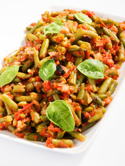 French beans and tomato casserole