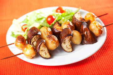 Eggplant skewers