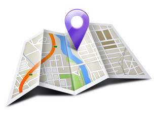 GPS Navigation & Map - obrazy, fototapety, plakaty