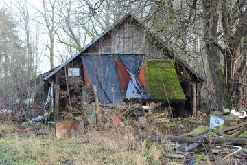 Obraz premium Hütte im Zerfall
