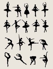 Ballerina Silhouettes, art vector design