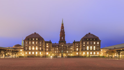 Fototapeta na wymiar The famous Christiansborg Slot in Copenhagen, Denmark