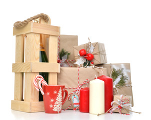 Vintage handmade craft christmas or new year 2016 rustic present