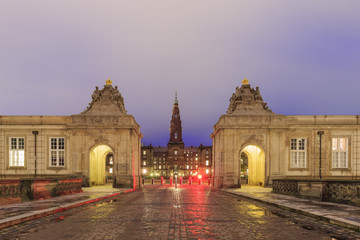 Obraz premium Słynny automat Christiansborg w Kopenhadze w Danii