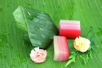 This dessert is a cake typically eaten Thailand
