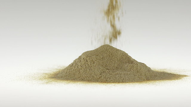 Super Slow Motion Maca Falling on White Surface