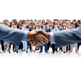 Closeup of a business handshake