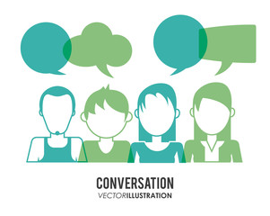 Conversation icons design 