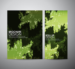 Brochure business design abstract grunge background template or roll up.