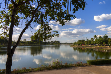 Fototapeta na wymiar Nong Prajak Public Park.