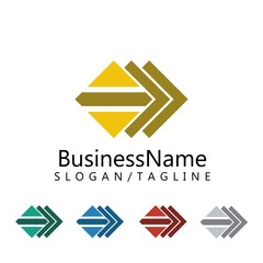 Fototapeta premium Arrow vector logo icon