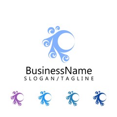 Water Power Energy Nature Company Logo Icon Vector
