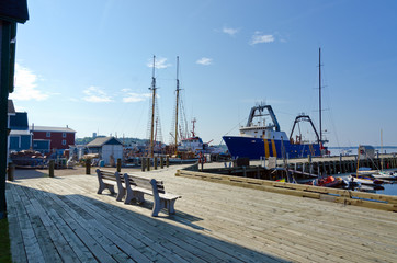 Naklejka premium Harbor of Lunenburg