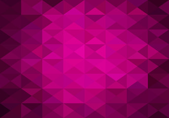 hot pink abstract background of triangles low poly