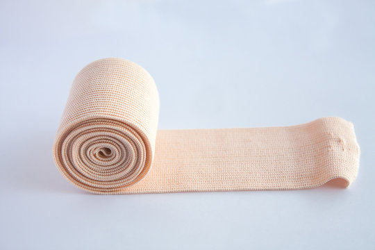 elastic bandage on the white background