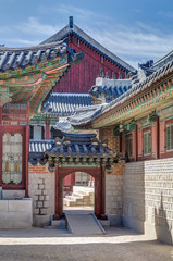 Gates in Gyeongbokgung Palace, Seoul, South  Korea