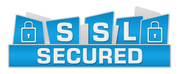 SSL Secured Blue Squares On Top 