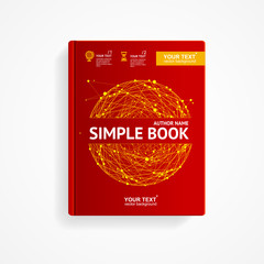 Book Cover with Abstract Sphere. Vector