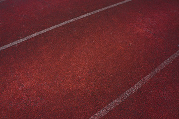 Fototapeta premium dark run race track and white line