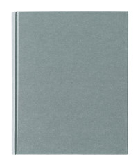 Grey book cover isolated on white background