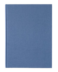 Blue book cover isolated on white background