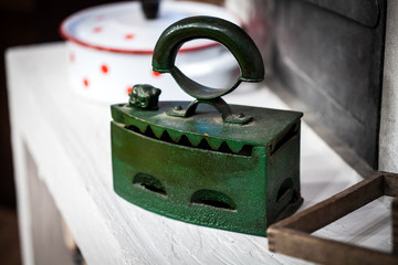 Old green iron