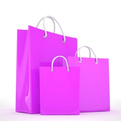 Paper Shopping Bags isolated on white background