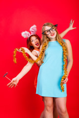 Young nice girl have fun