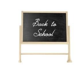 Fototapeta premium Back to School concept. Blackboard, chalkboard isolated on white