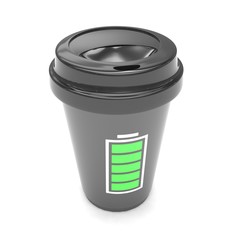 Coffee to go on white