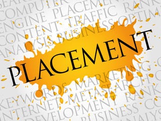 PLACEMENT word cloud, business concept