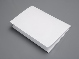 blank white paper on white background