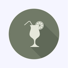 Flat Design icon, Beverage And Cocktail, vector 