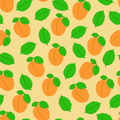 The apricots. Seamless background.