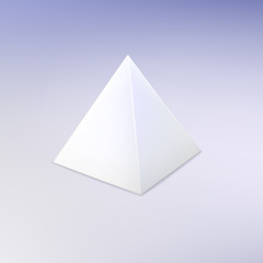 Blank vector white pyramid
