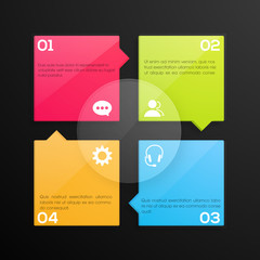 Colorful infographic papers for Business.