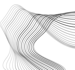 curved lines background white and grey and black vector