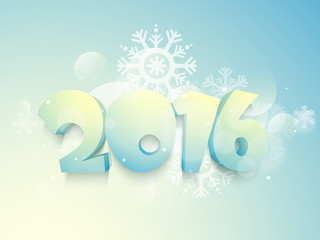 3D text 2016 for New Year celebration.