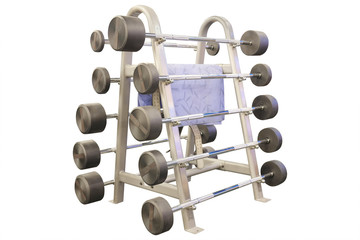 The image of the dumbbells