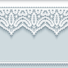 Paper frame with lace borders