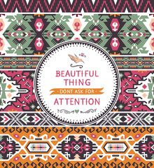 Seamless vector pattern in tribal style