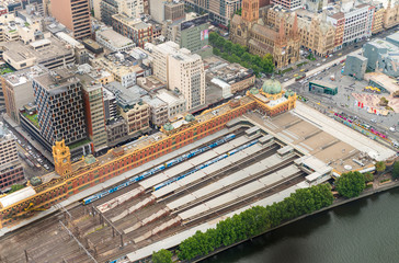 Flinders Station aerial view, Melbourne