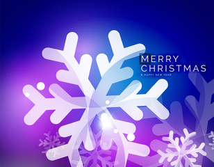 Vector Merry Christmas abstract background, snowflakes in the air