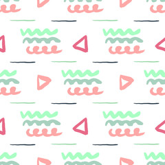 Simple seamless abstract pattern. Vector freehand texture for web, print, fabric, textile, invitation card