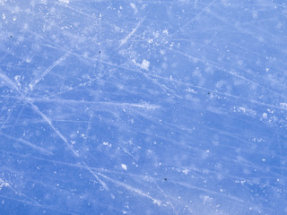 solid blue ice at the rink