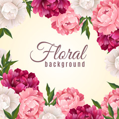 Floral Realistic Background 